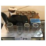 GLASSES, STEM WARE, GEORGE FOR EMAN, MATCH HOLDER GLASSES, STEM WARE, GEORGE FOR EMAN, MATCH HOLDER