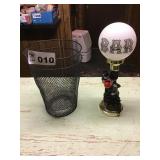 CLOWN LAMP, TRASH CANS CLOWN LAMP, TRASH CANS