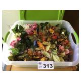 FLORAL GREENERY, TOTE W LID FLORAL GREENERY, TOTE W LID