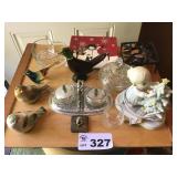 PRECIOUS MOMENTS LAMP, BIRDS, PLATTER, CANDLE PRECIOUS MOMENTS LAMP, BIRDS, PLATTER, CANDLE