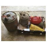 GAS CANS, FUNNELS GAS CANS, FUNNELS