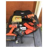 BLACK AND DECKER DRILLS, JIG SAW, TIMING LIGHT BLACK AND DECKER DRILLS, JIG SAW, TIMING LIGHT