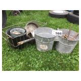 DOUBLE BUCKET, WIRE BASKET DOUBLE BUCKET, WIRE BASKET