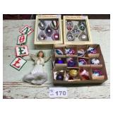 VINTAGE CHRISTMAS ORNAMENTS, ANGEL TREE TOPPER VINTAGE CHRISTMAS ORNAMENTS, ANGEL TREE TOPPER