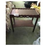 SMALL WOOD TABLE 23 inches tall SMALL WOOD TABLE 23 inches tall