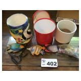 PLANTER, FISH HOOKS, VASE PLANTER, FISH HOOKS, VASE