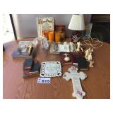 RELIGIOUS PLAQUES, BOOKS, LAMP, DOMES, FIGURES RELIGIOUS PLAQUES, BOOKS, LAMP, DOMES, FIGURES
