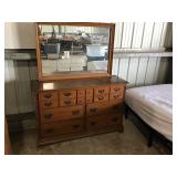 DRESSER WITH MIRROR, MATCHES LOT 423 DRESSER WITH MIRROR, MATCHES LOT 423