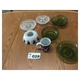 FRANOMA CANDLE HOLDER, GREEN GLASSWARE, GLASSWARE FRANOMA CANDLE HOLDER, GREEN GLASSWARE, GLASSWARE
