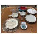 PIE PLATE, CORING WARE, A W MUG, PLATES, PLATTER, PIE PLATE, CORING WARE, A W MUG, PLATES, PLATTER,