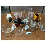 MUGS, GLASSES, PYREX BOWL, PITCHERS MUGS, GLASSES, PYREX BOWL, PITCHERS