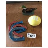 DUCK, PLASTIC HORSESHOES, M&M DUCK, PLASTIC HORSESHOES, M&M
