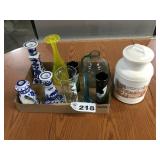 VASES, CANDLESTICKS, MILK CAN CANISTER VASES, CANDLESTICKS, MILK CAN CANISTER