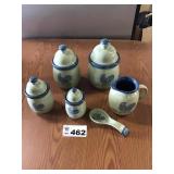 CHICKEN CANISTERS, PITCHER, SPOON REST CHICKEN CANISTERS, PITCHER, SPOON REST