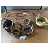PLATE RACK, BASKETS, 2 LONGABERGER PLATE RACK, BASKETS, 2 LONGABERGER