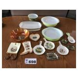 PYREX, CARNIVAL WARE, ADVERTISING SPOON RESTS PYREX, CARNIVAL WARE, ADVERTISING SPOON RESTS