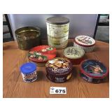 ASSORTMENT OF TINS ASSORTMENT OF TINS