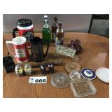 BEER MUGS, S & P SHAKERS, LIDS, PESTAL, BUTTER BEER MUGS, S & P SHAKERS, LIDS, PESTAL, BUTTER