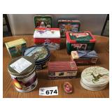 ASSORTMENT OF TINS ASSORTMENT OF TINS