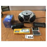 RADIOS, BLANK VHS, CALCULATORS RADIOS, BLANK VHS, CALCULATORS