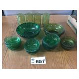 GREEN GLASS DISHES GREEN GLASS DISHES