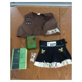 BOY SCOUTS TIN BOX, GIRL SCOUTS VEST, BOOK, PINS BOY SCOUTS TIN BOX, GIRL SCOUTS VEST, BOOK, PINS