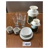 PFALTZGRAFF PCS, MILK CAN CANISTERS 2, STEMWARE PFALTZGRAFF PCS, MILK CAN CANISTERS 2, STEMWARE