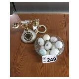 TELEPHONE, CERAMIC EGGS TELEPHONE, CERAMIC EGGS