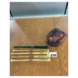 RAWLINGS BASEBALL GLOVE, MINIATURE BASEBALL BATS RAWLINGS BASEBALL GLOVE, MINIATURE BASEBALL BATS