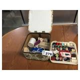 SEWING BASKET AND CONTENTS SEWING BASKET AND CONTENTS