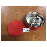 TIN FULL OF BUTTONS TIN FULL OF BUTTONS