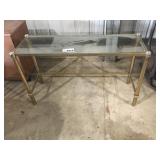 METAL AND GLASS HALL TABLE METAL AND GLASS HALL TABLE