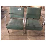 2 GREEN CHAIRS 2 GREEN CHAIRS