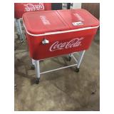COCA COLA COOLER ON ROLL AROUND CART COCA COLA COOLER ON ROLL AROUND CART
