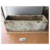 LONG WOOD BOX w HANDLES LONG WOOD BOX w HANDLES
