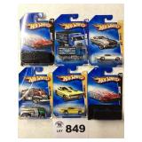 ASSORTMENT OF SIX HOT WHEELS CARS