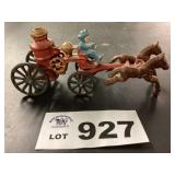 METAL HORSE AND PUMP WAGON