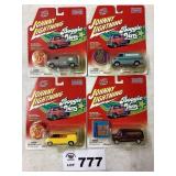 ASSORTMENT OF FOUR JOHNNY LIGHTNING BOOGIE VANS