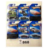 ASSORTMENT OF SIX HOT WHEELS CARS