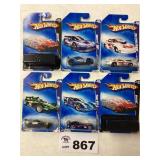 ASSORTMENT OF SIX HOT WHEELS CARS