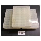 THREE PLASTIC TOTES HOLDS 48 CARS