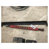 DRAW BAR, METAL BAR W HOOKS