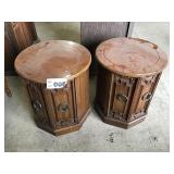 2 RETRO END TABLES