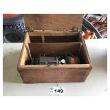COLEMAN LANTERN, WOODEN BOX