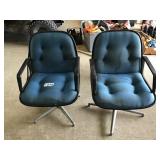 2 RETRO PADDED CHAIRS