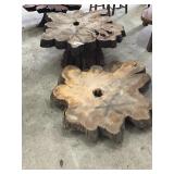 3 PIECES WOOD SLABS, BASE