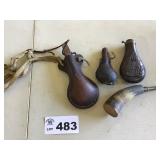 POWDER HORNS, BALL POUCH