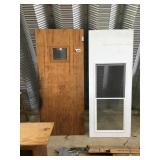 34 inch WOODEN DOOR, 32 inch STORM DOOR