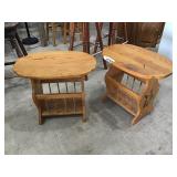 2 SMALL TABLES/ MAGAZINE RACKS