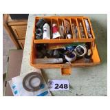 TACKLE BOX W PLUMBING SUPPLIES